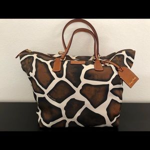 Dooney & Bourke Nylon Giraffe Print Tote